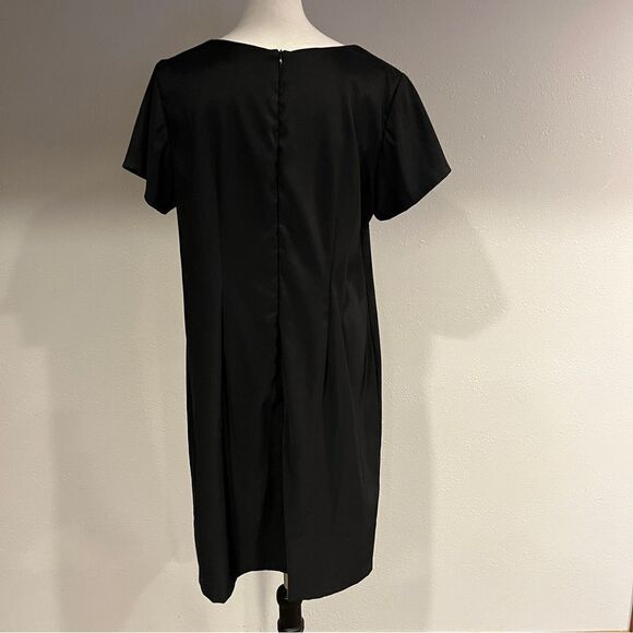 DressBarn short sleeves formal black dress with lace details size 14 - Picture 7 of 14